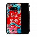 Wholesale Galaxy S10e Design Tempered Glass Hybrid Case (Girl Gang)